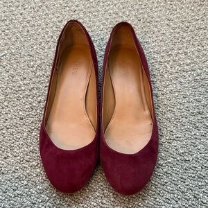 J. Crew Women's Deep Red Flats